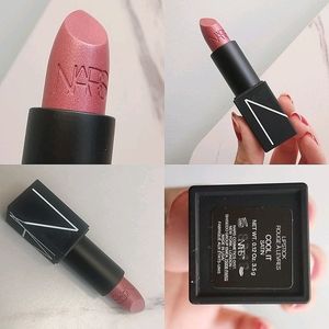 NEW Nars Lipstick Cool it Satin metallic mauve